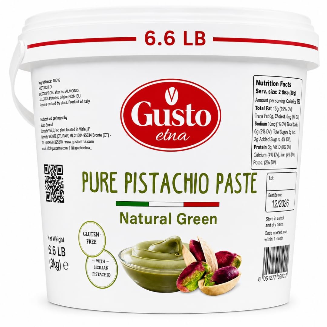GUSTO ETNA Pure 100% Pistachio Paste Bucket